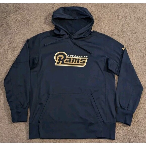 Men's Nike ThermaBase NFL Los Angeles Rams Pullover Hoodie Sweatshirt Medium - Picture 1 of 7